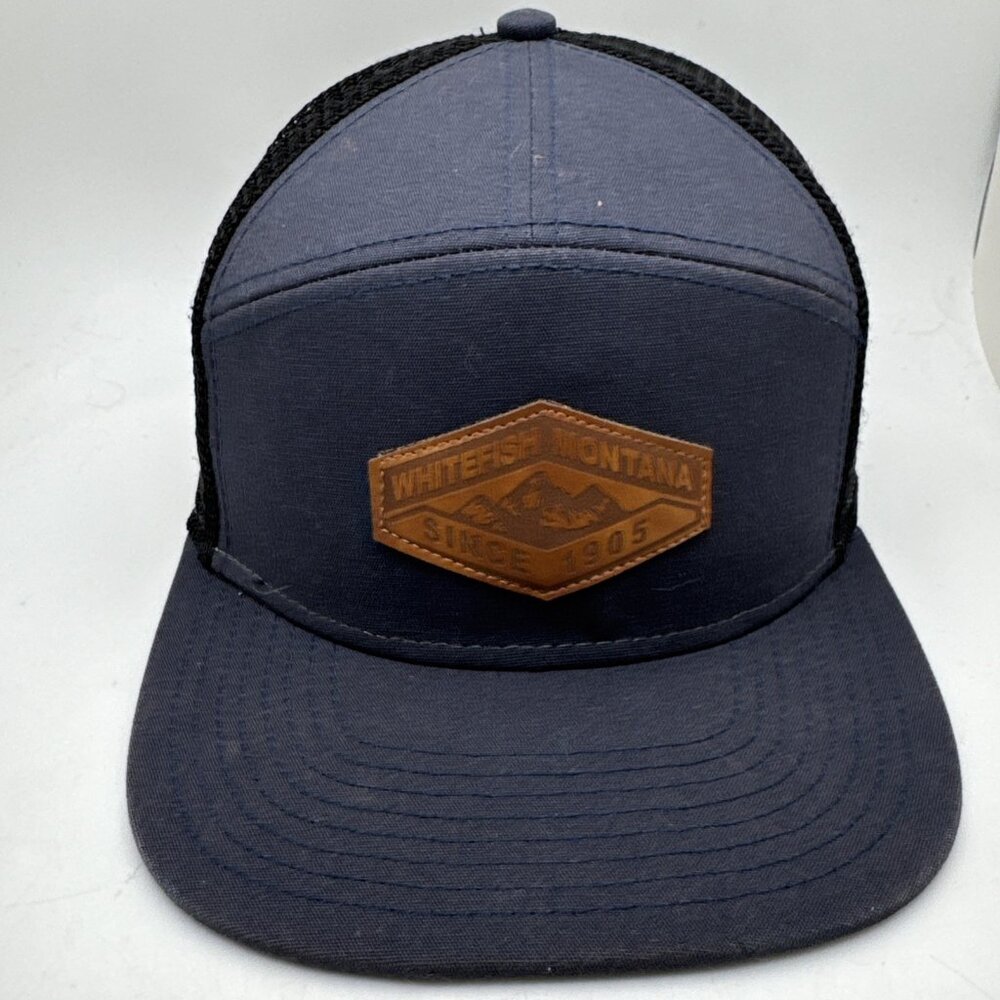 White Fish Montana Hat Cap Meshback SnapBack Adjustable